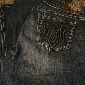 Buckle Women's Boot Cut Jeans - Dark Blue